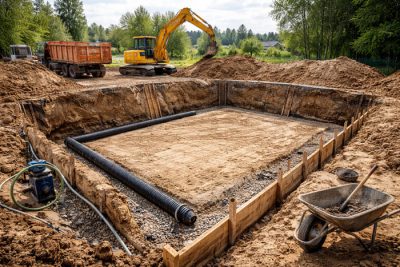 Особенности устройства котлована для ленточного фундамента