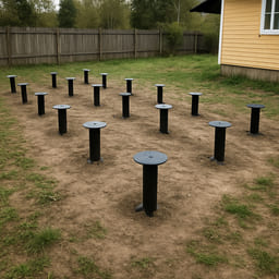 Винтовые Ø133 под террасу 4×12